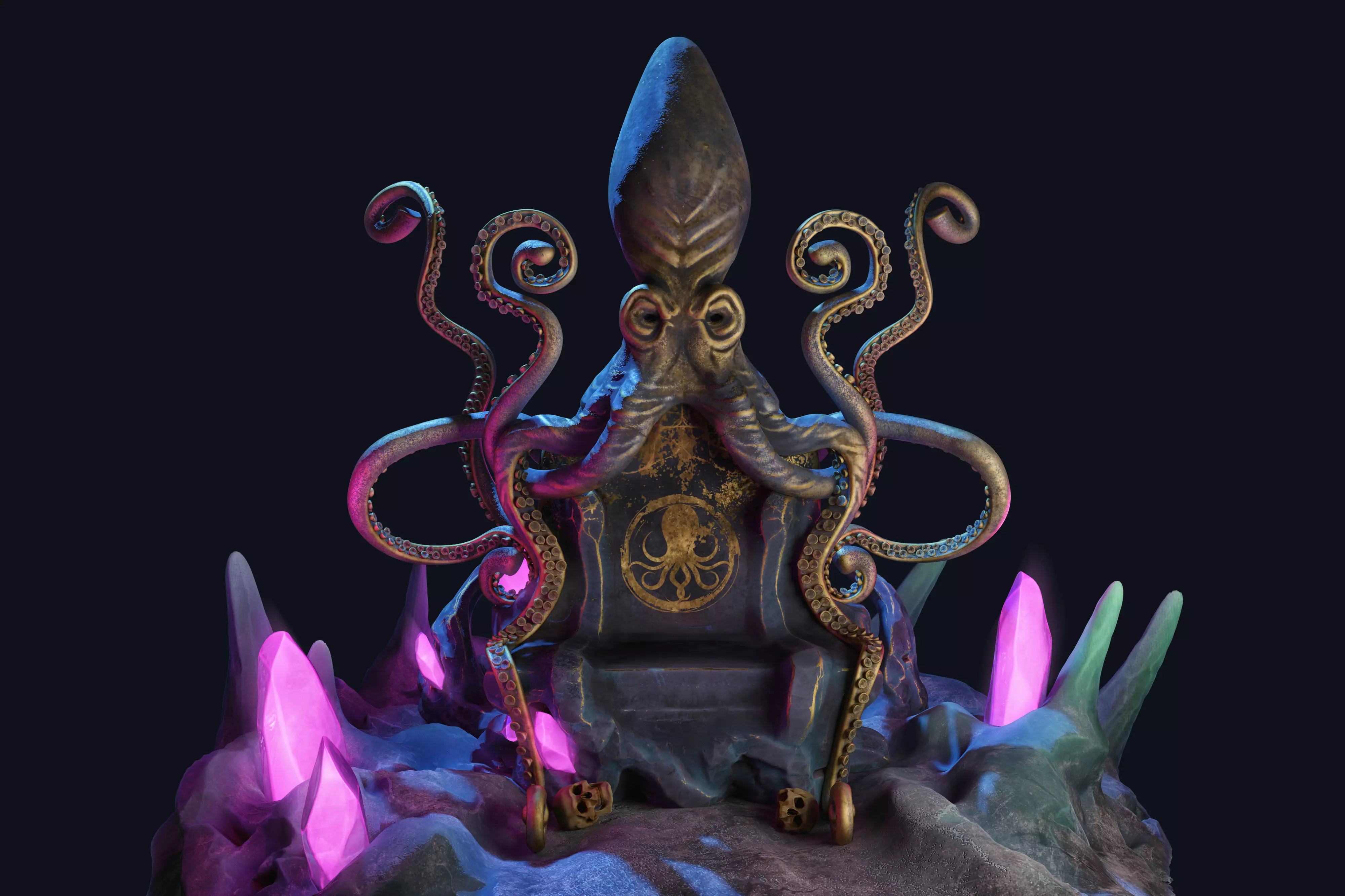 Kraken Throne 3D model_0