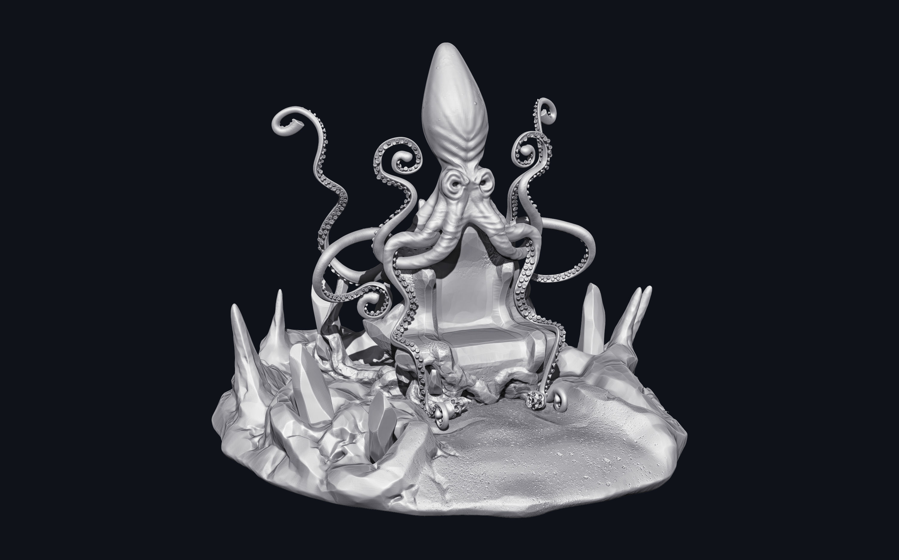 Kraken Throne 3D model_5