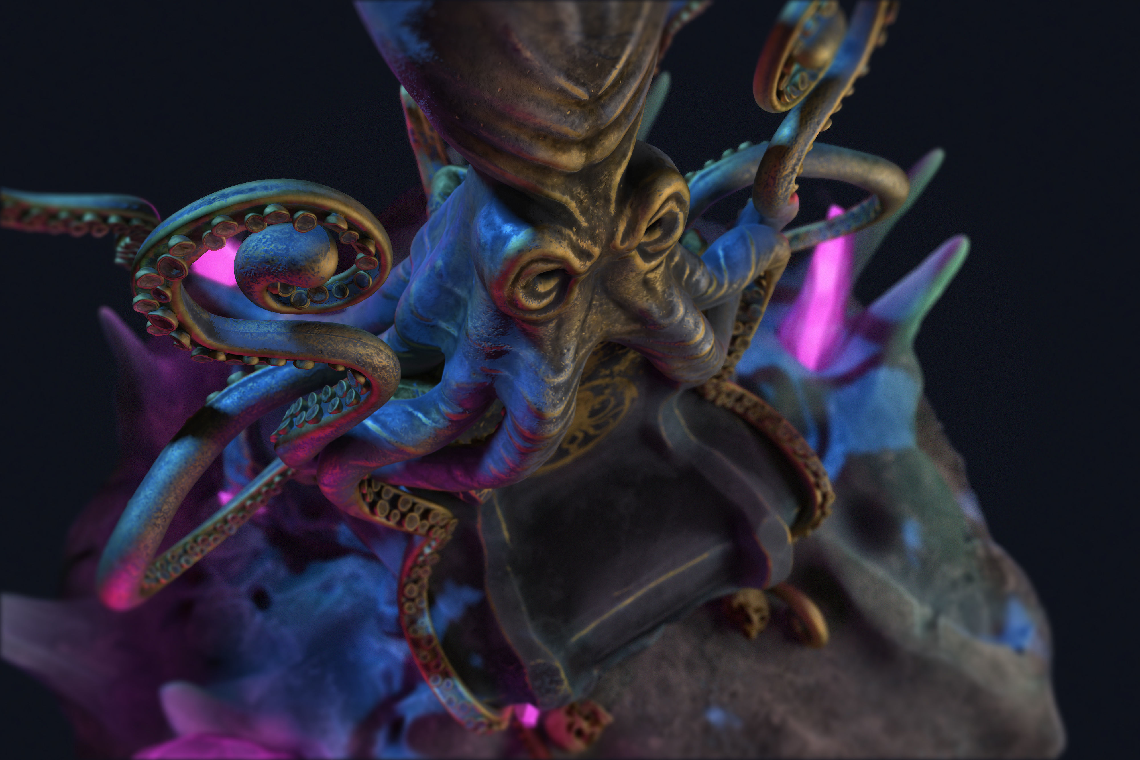 Kraken Throne 3D model_4