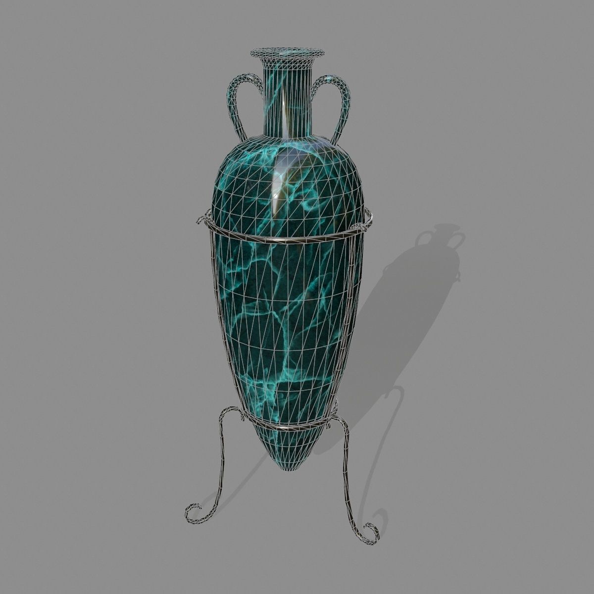 vase 5 greek Low-poly 3D model_8