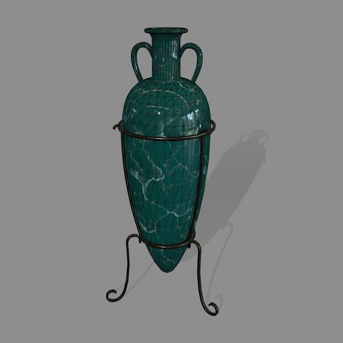 vase 6 greek - greek Low-poly 3D model_7