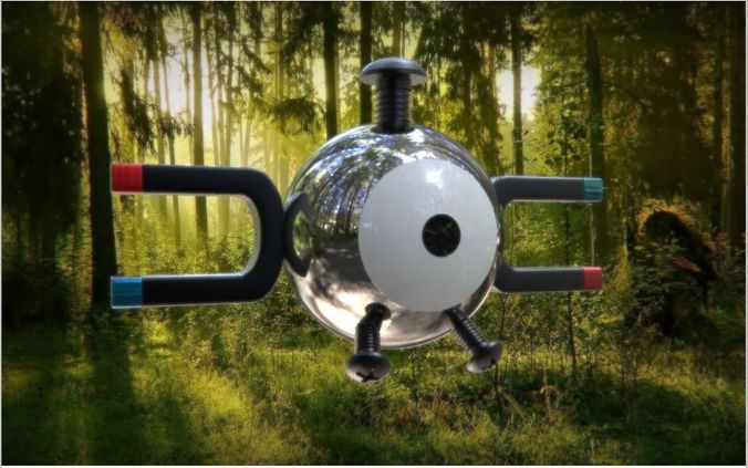 Pokemon Magnemite Low-poly 3D model