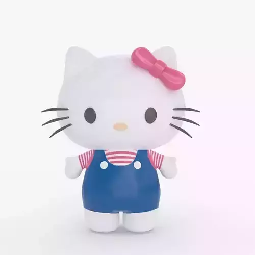 Hello Kitty Low-poly 3D model