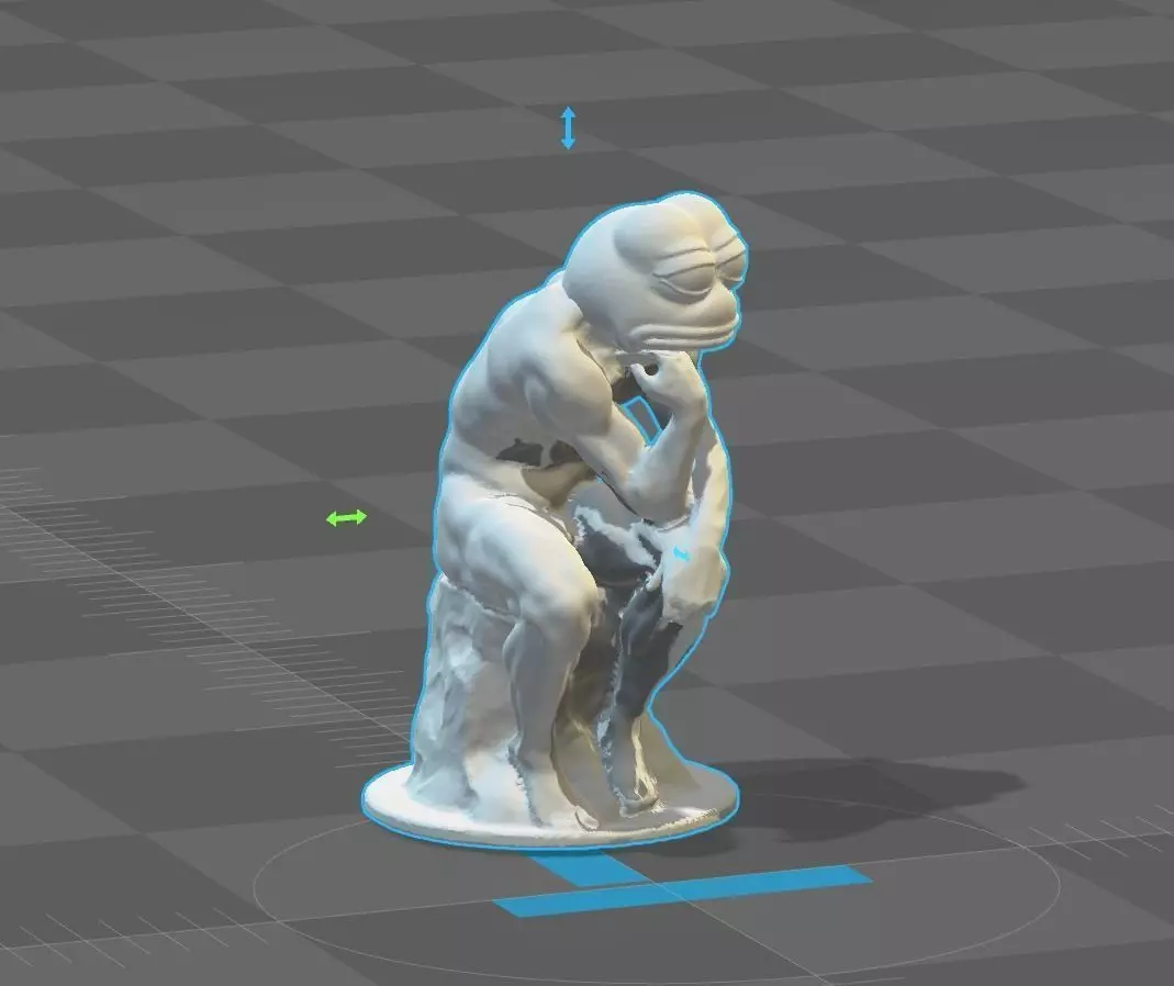 Pepe - The Thinker 3D print model_0
