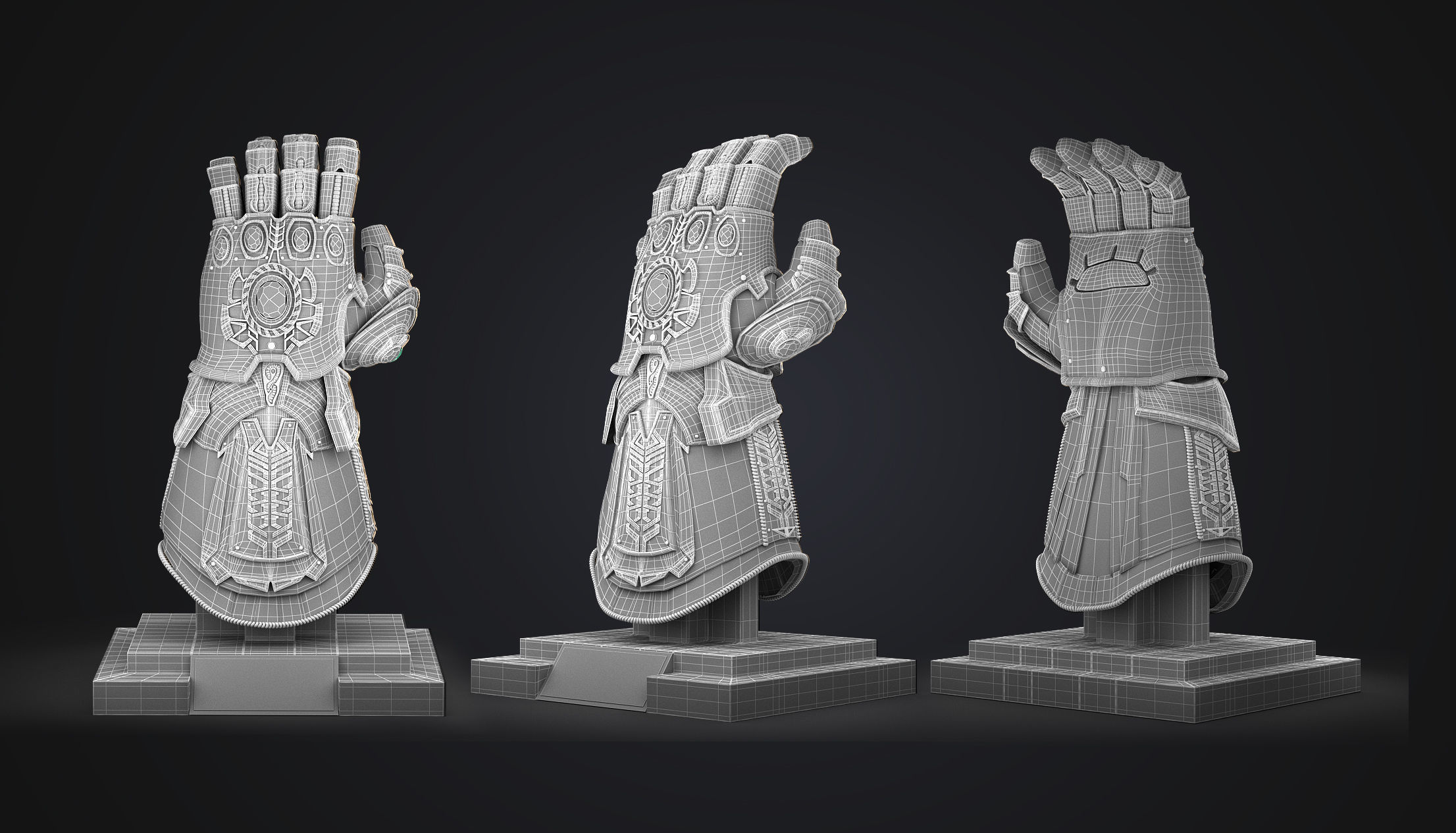 Thanos Infinity Gauntlet - Avengers Marvel Low-poly 3D model_4