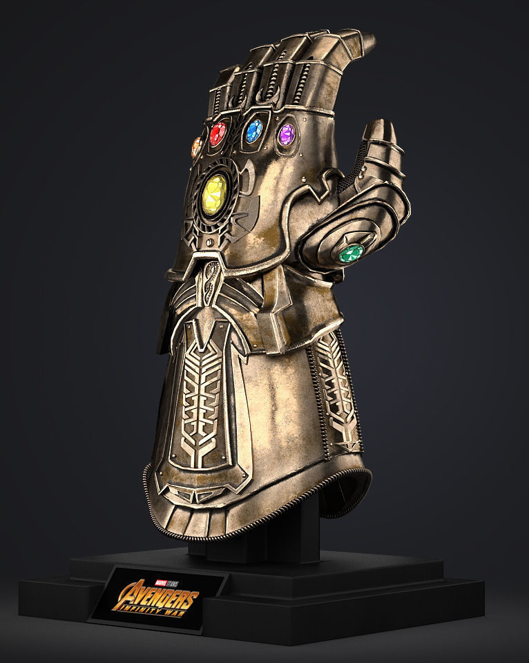Thanos Infinity Gauntlet - Avengers Marvel Low-poly 3D model_1