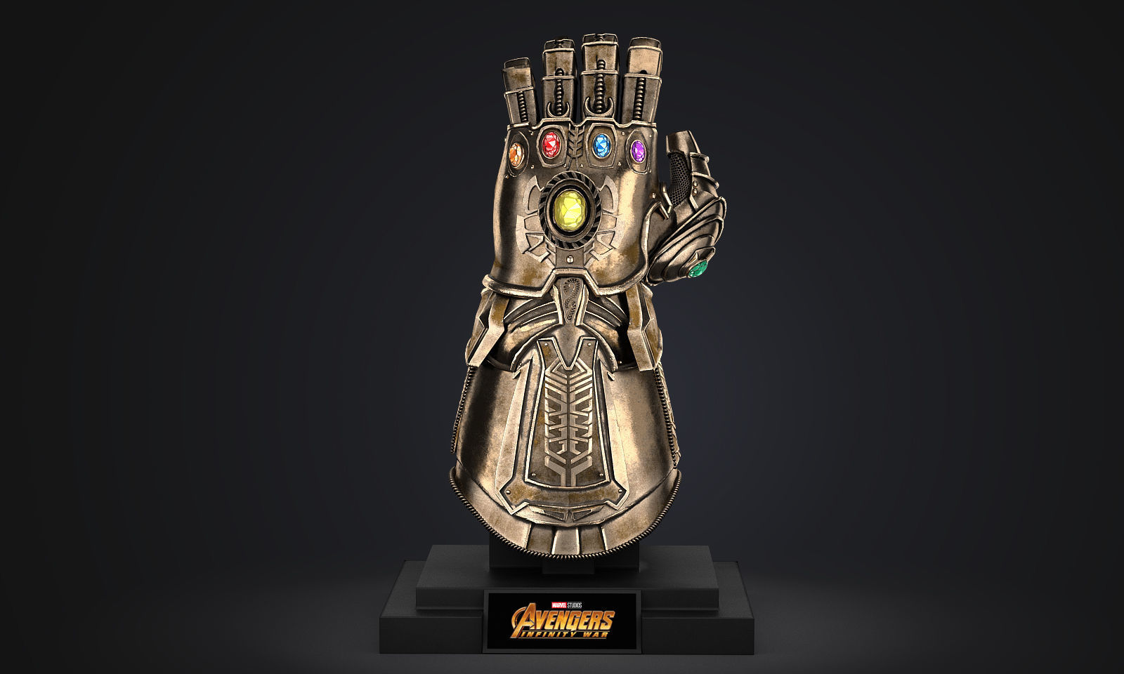 Thanos Infinity Gauntlet - Avengers Marvel Low-poly 3D model_2