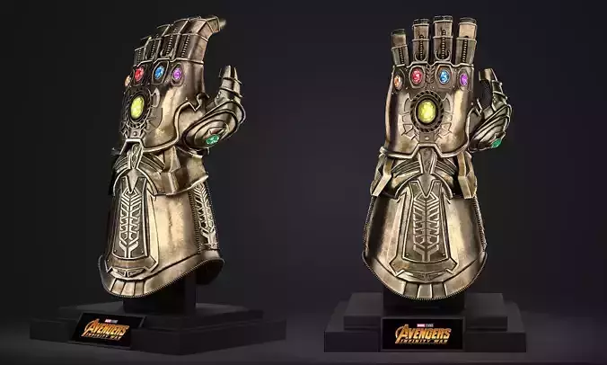 Thanos Infinity Gauntlet - Avengers Marvel Low-poly 3D model