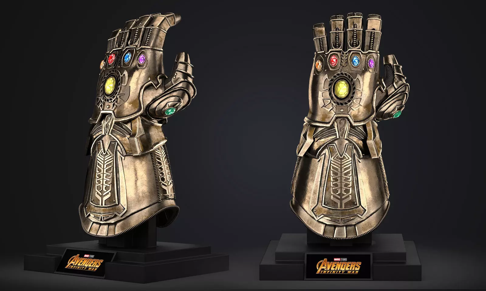 Thanos Infinity Gauntlet - Avengers Marvel Low-poly 3D model_0