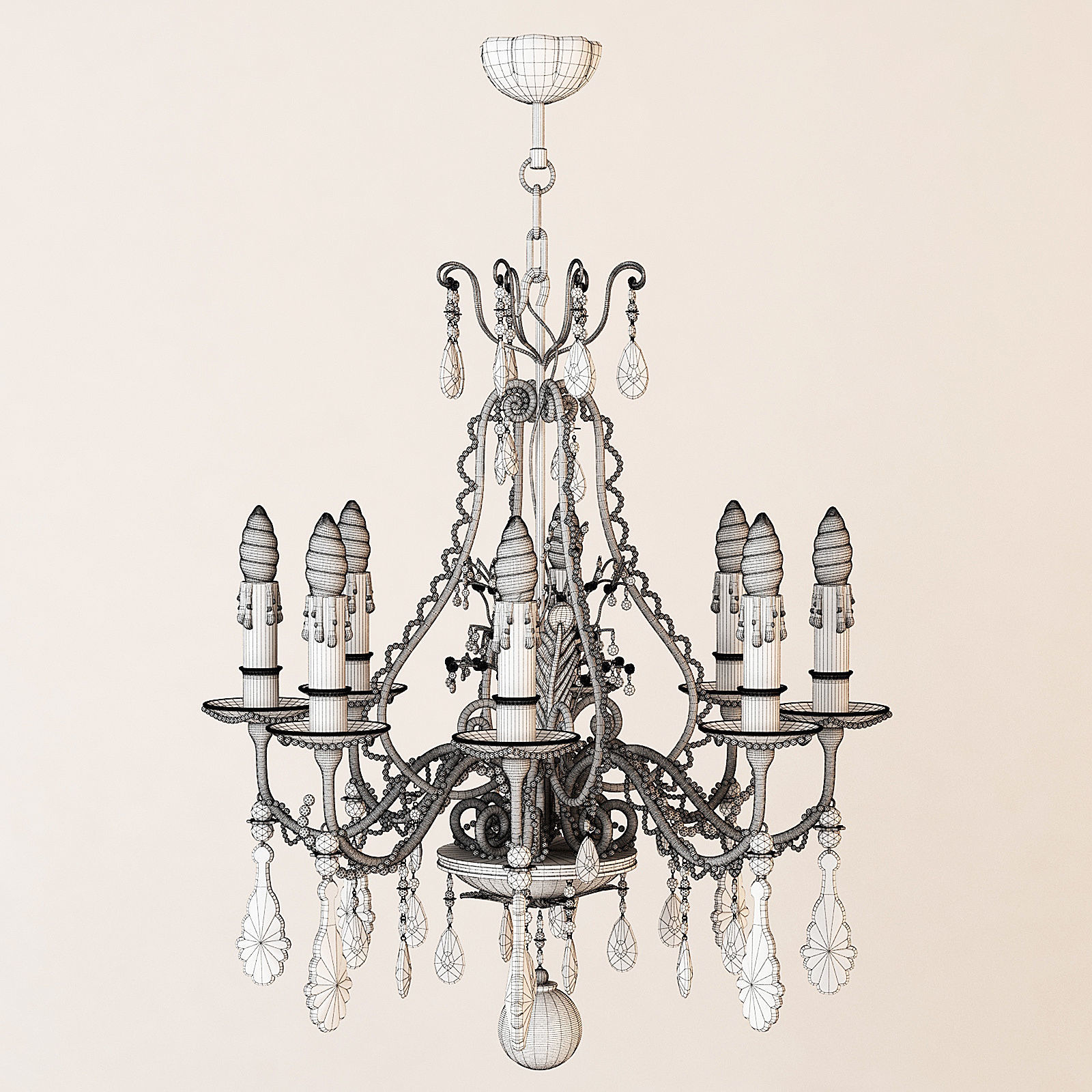 Chandelier Banci 3D model_3