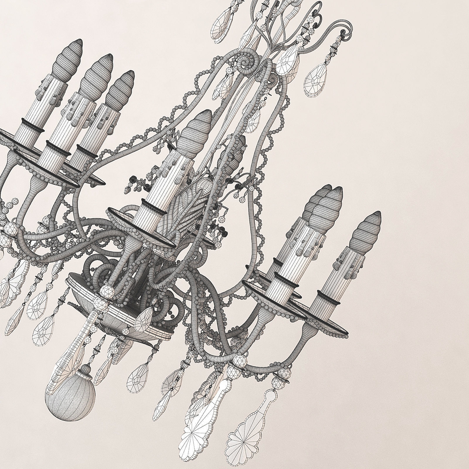 Chandelier Banci 3D model_4