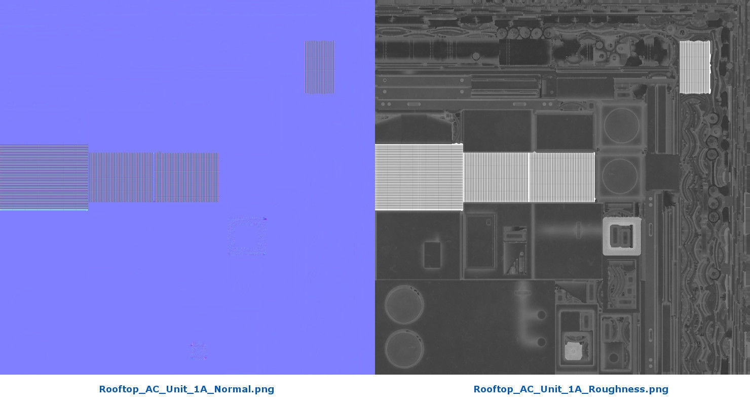 Rooftop AC Unit 1A Low-poly 3D model_9