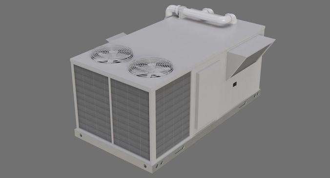 Rooftop AC Unit 1A Low-poly 3D model