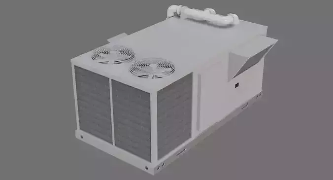 Rooftop AC Unit 1A Low-poly 3D model