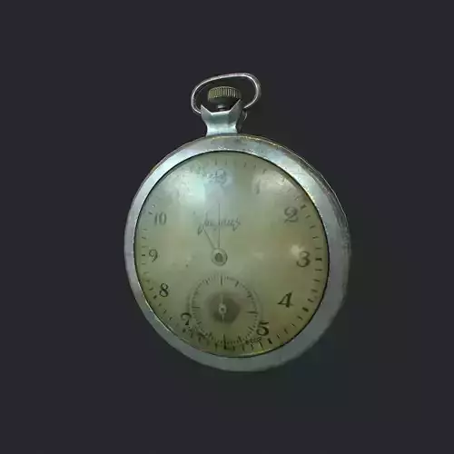 Old Pocket Watch Low-poly 3D model