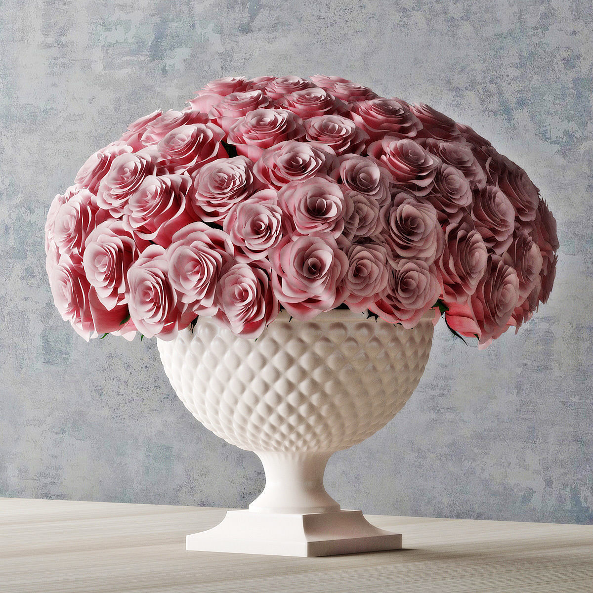 Rose in vase 02 3D model_5