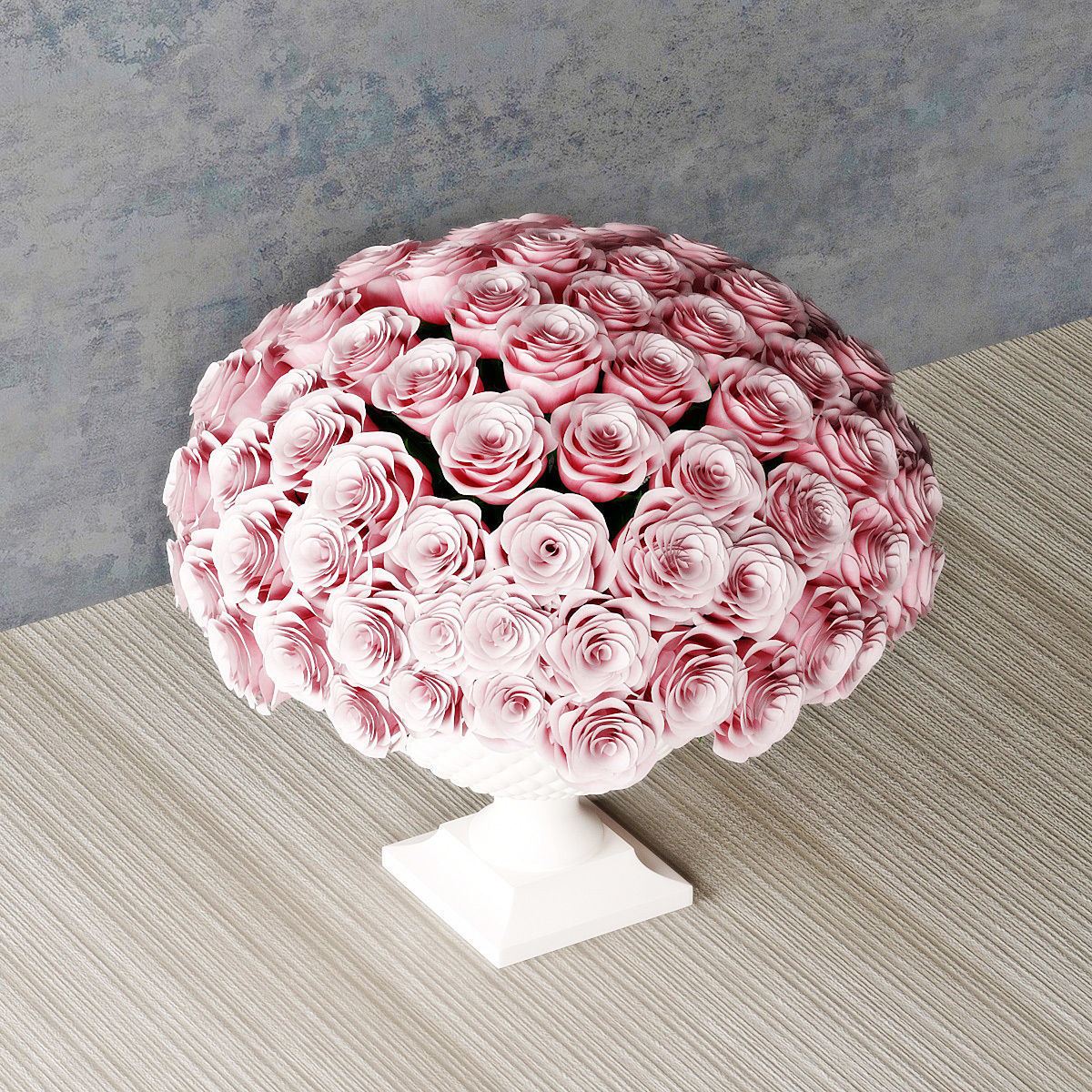 Rose in vase 02 3D model_4