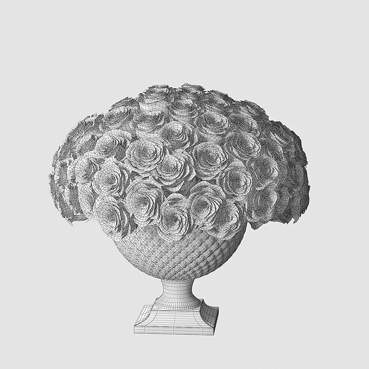 Rose in vase 02 3D model_3