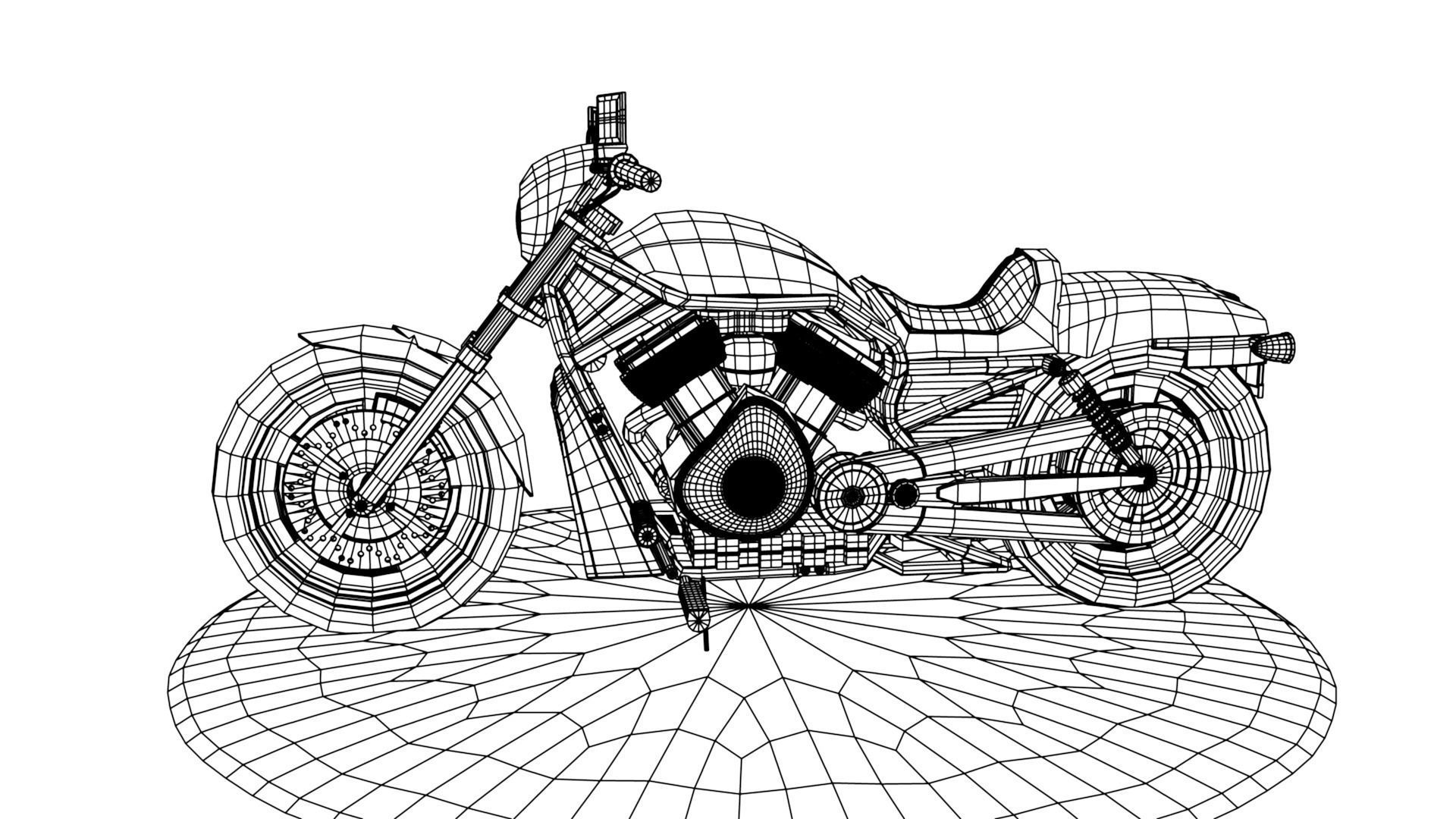 3D Model Harley Motorbike 3D model_4