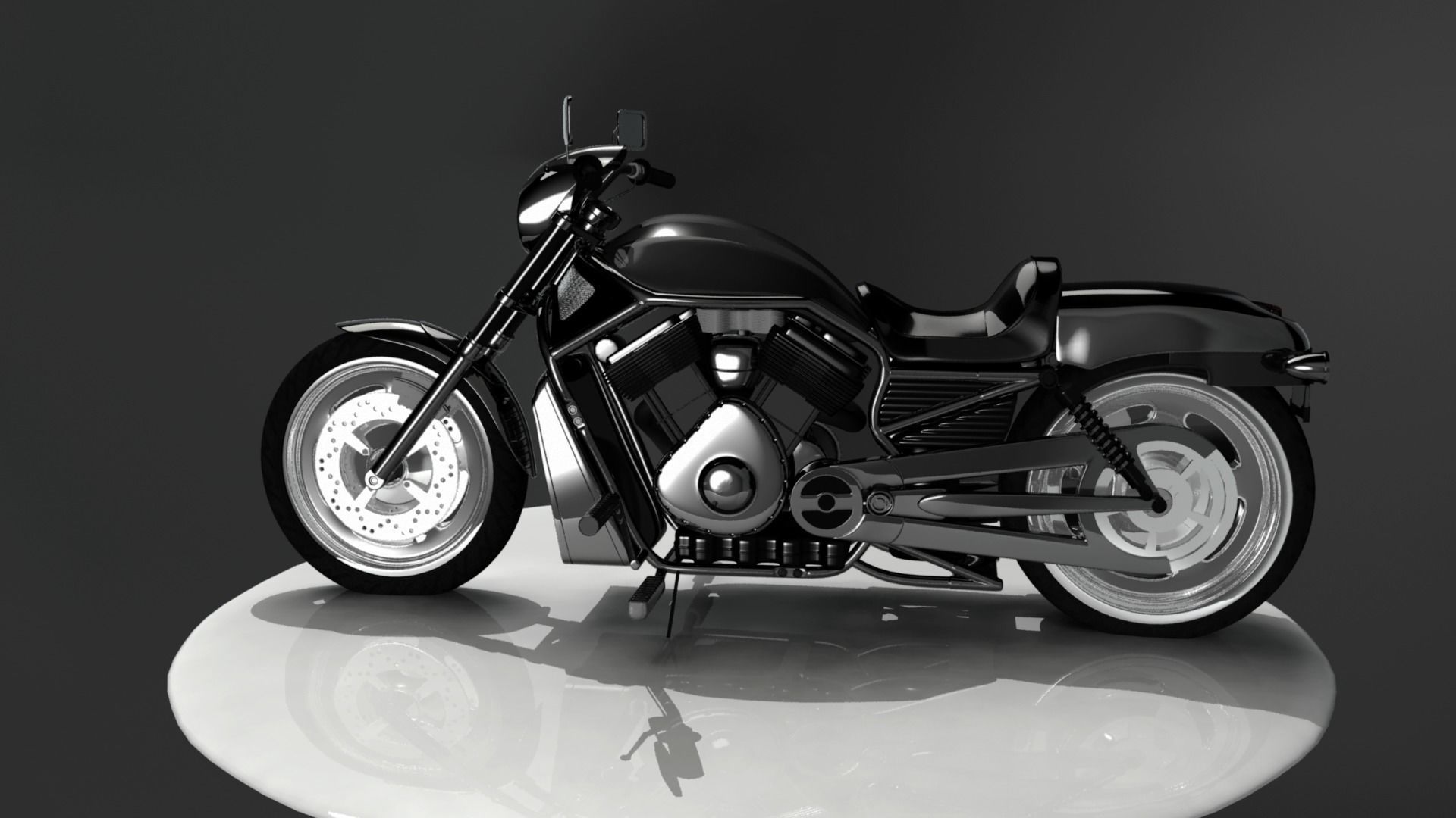 3D Model Harley Motorbike 3D model_2