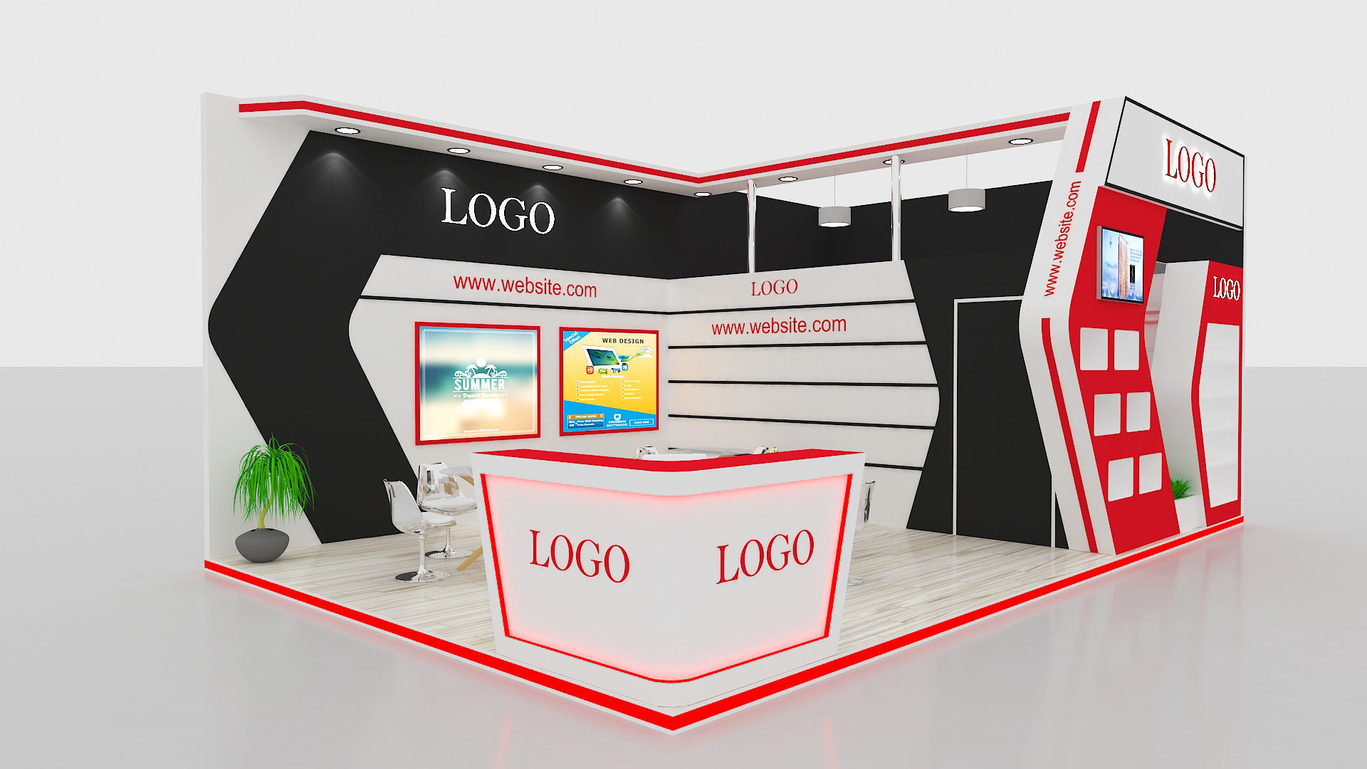 Exhibition Stall Design 3D model_1
