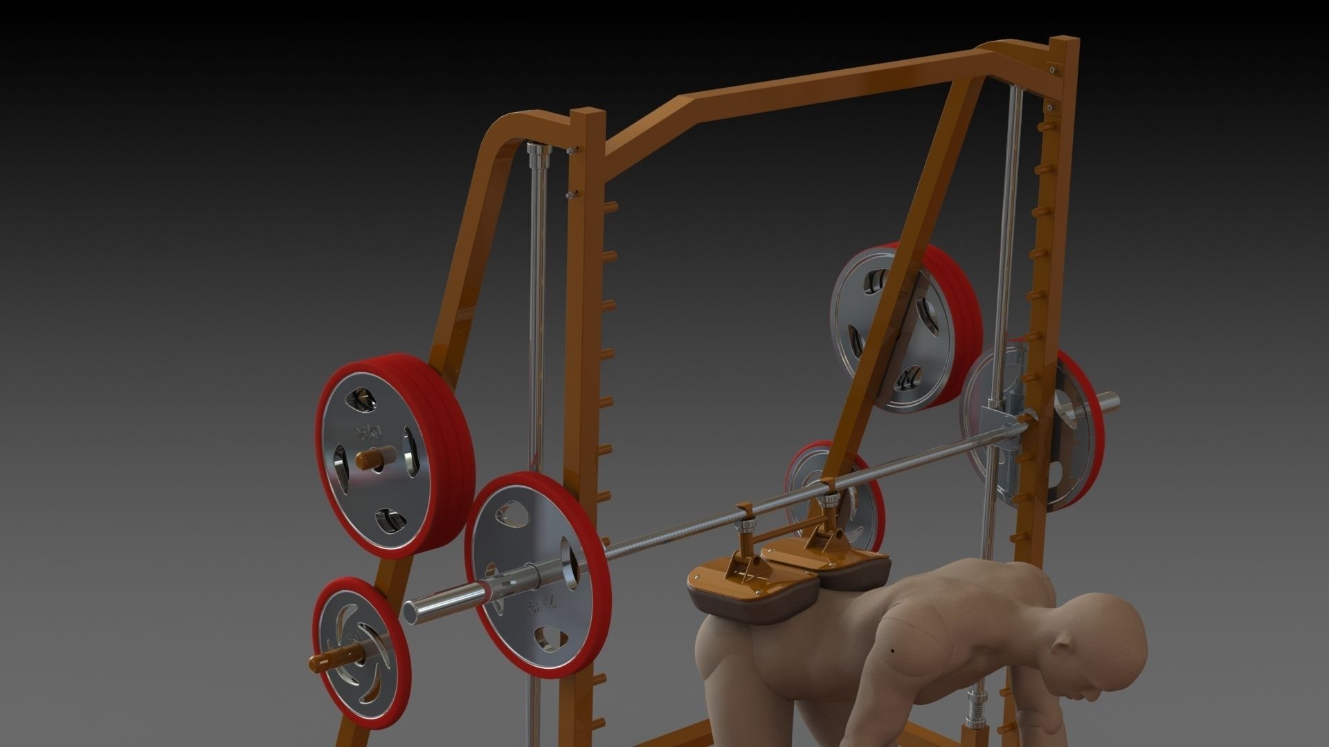 Donkey calf raise stand for smith machine 1 Free 3D model_2
