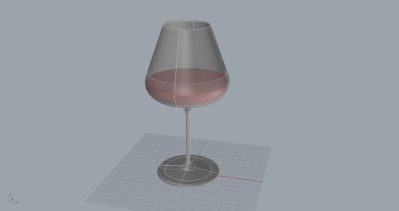 Wine glass 3D model_1