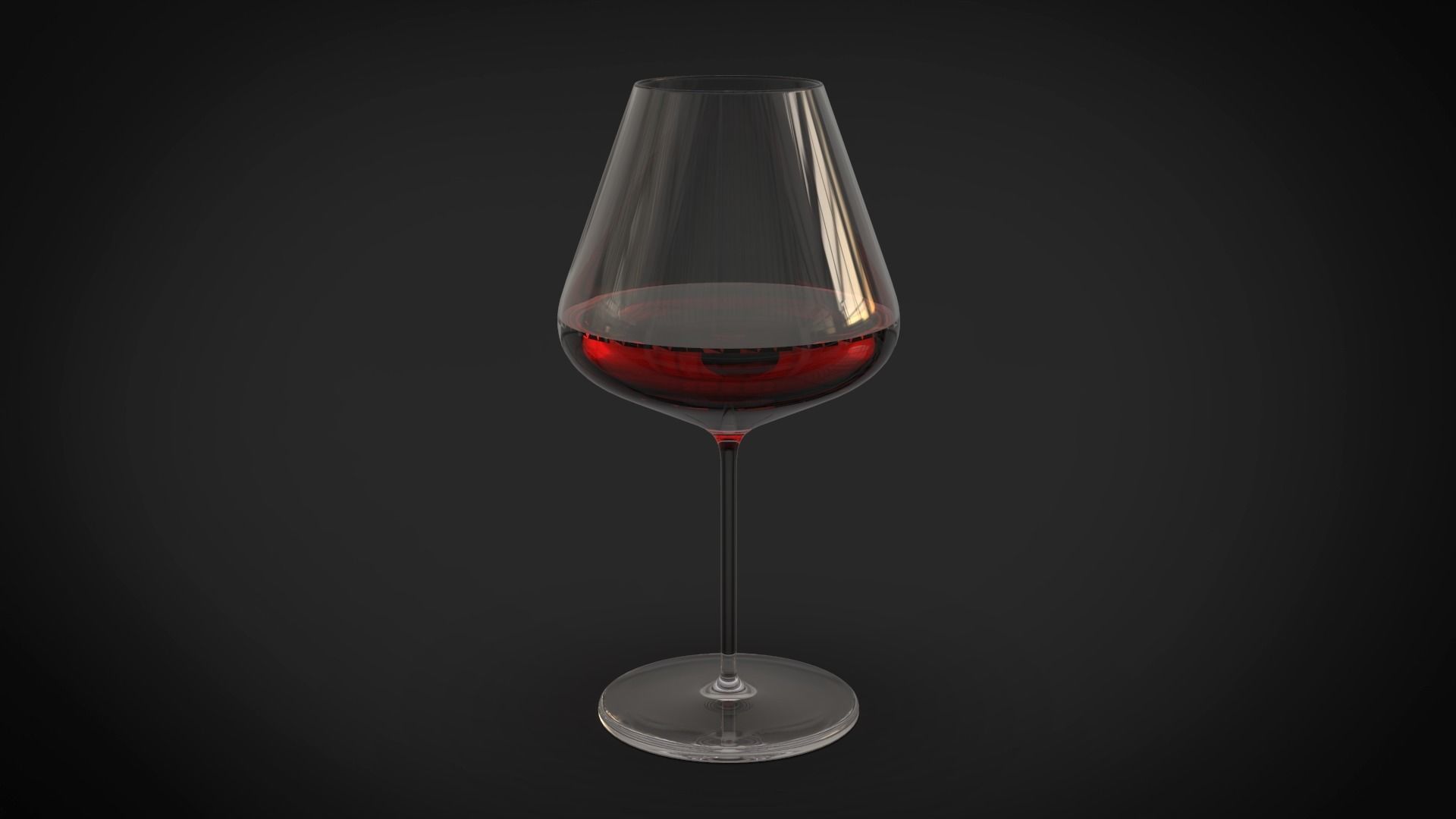 Wine glass 3D model_4