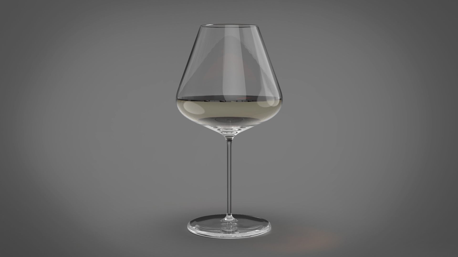 Wine glass 3D model_2