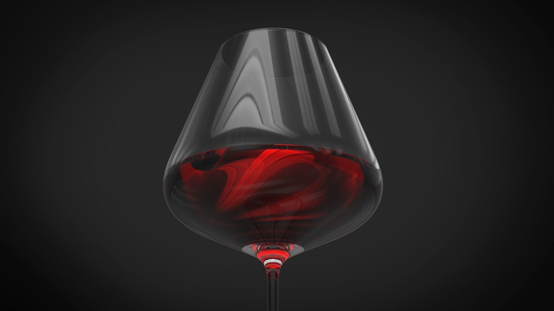Wine glass 3D model_7
