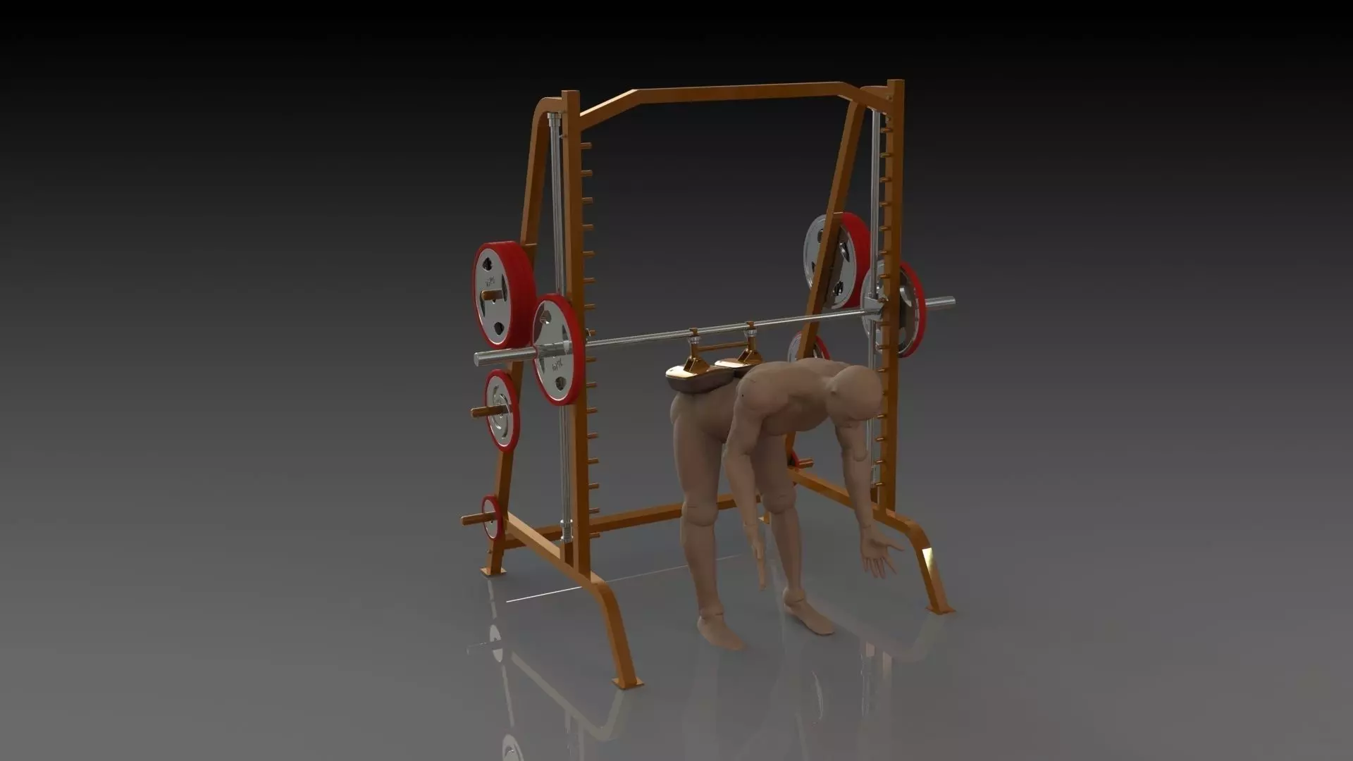 Donkey calf raise stand for smith machine 3 Free 3D model