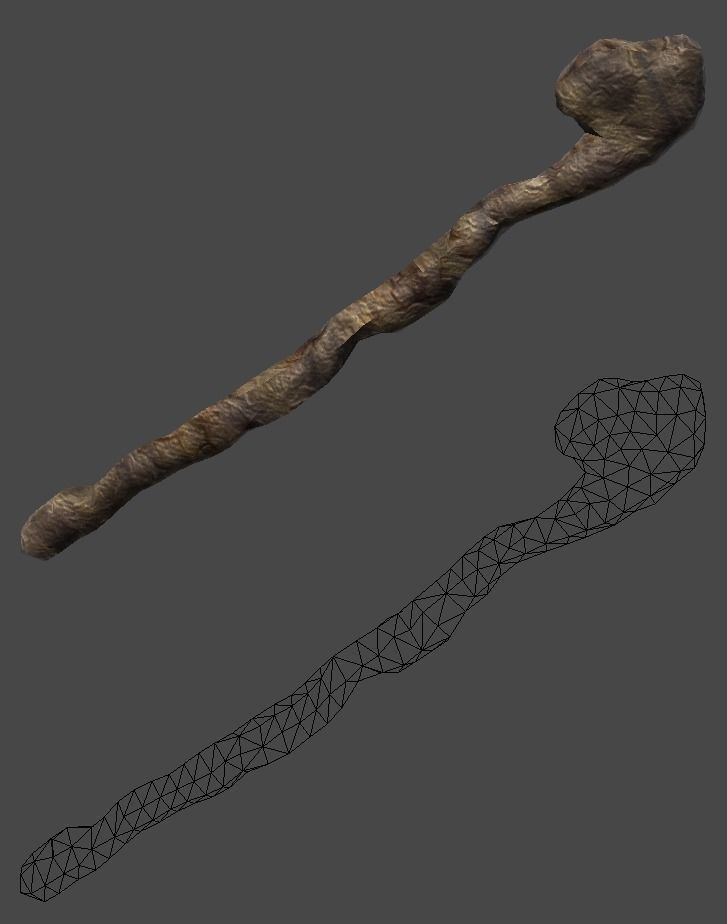 wand2 wooden stick Low-poly 3D model_8