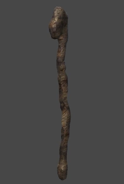 wand2 wooden stick Low-poly 3D model_4