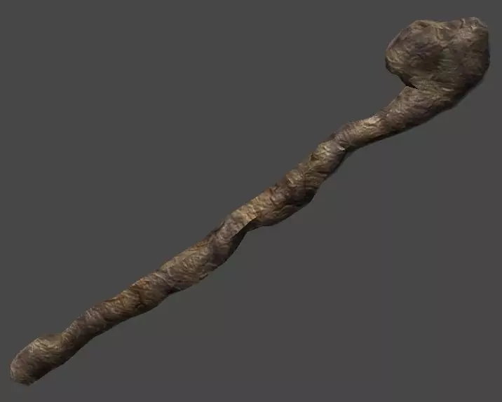 wand2 wooden stick Low-poly 3D model_0