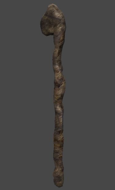 wand2 wooden stick Low-poly 3D model_1