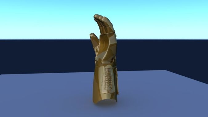 thanos gauntlet Low-poly 3D model