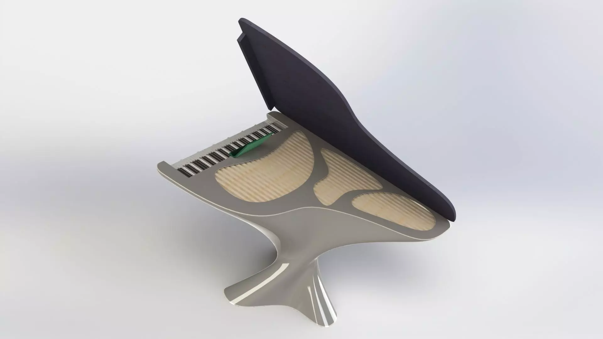 Grand piano modern style Free 3D model
