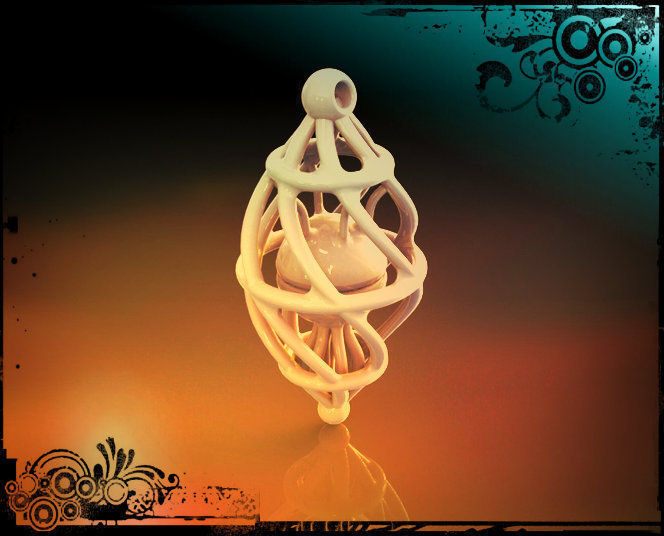 Earring pendant Free 3D model_1
