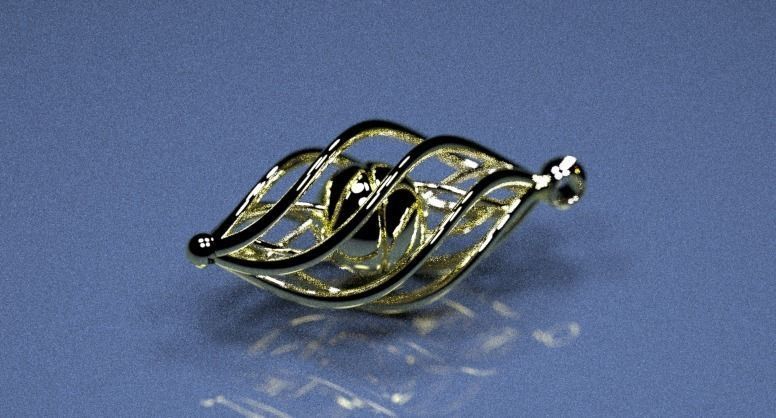 Earring pendant Free 3D model_2