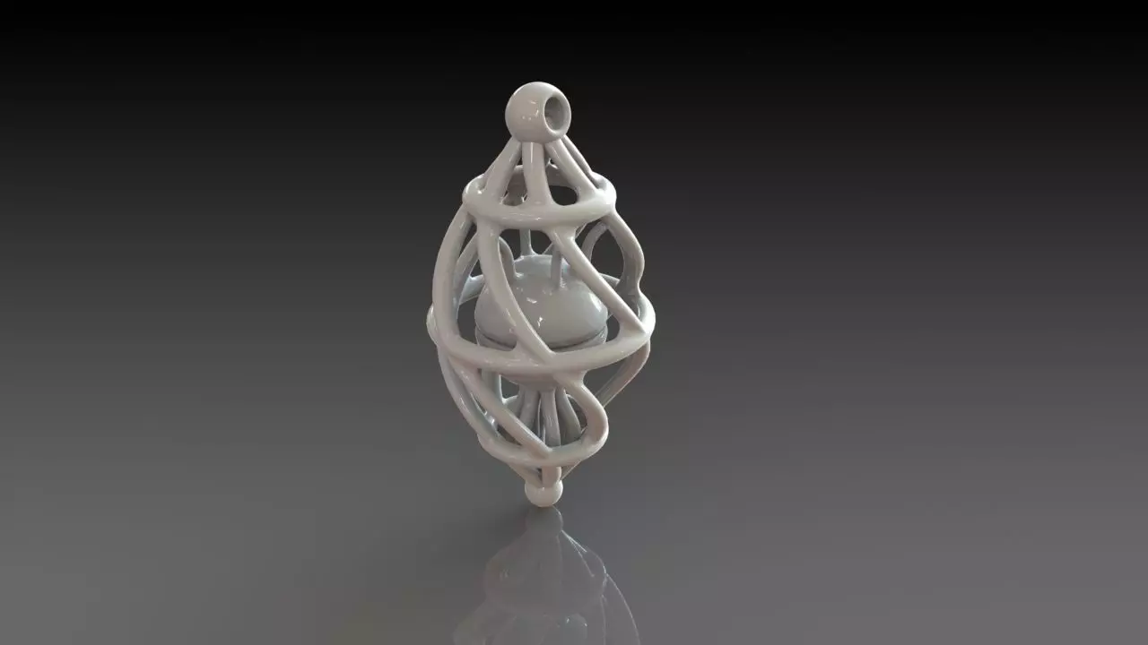 Earring pendant Free 3D model_0