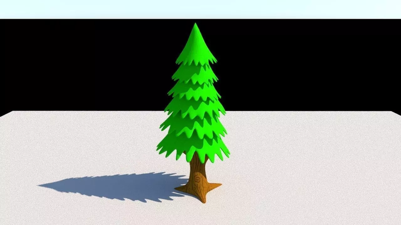 Tree Low Poly pine Free low-poly 3D model