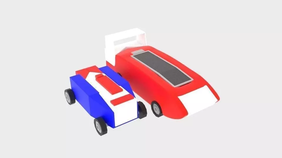 Curve Car Free Toy Free low-poly 3D model
