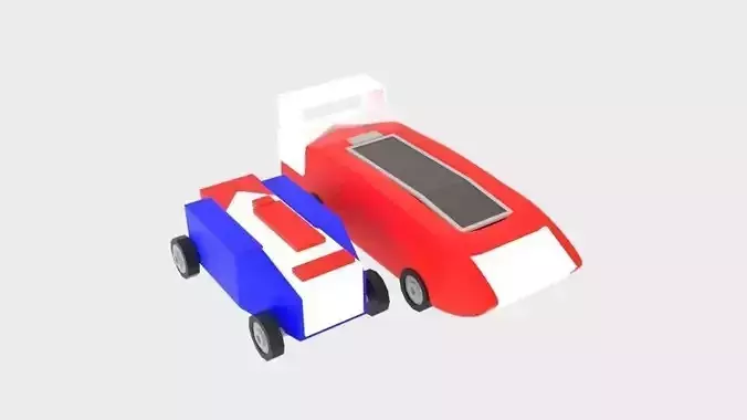 Curve Car Free Toy Free low-poly 3D model