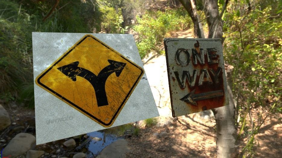 street sign PBR game ready Low-poly 3D model_1