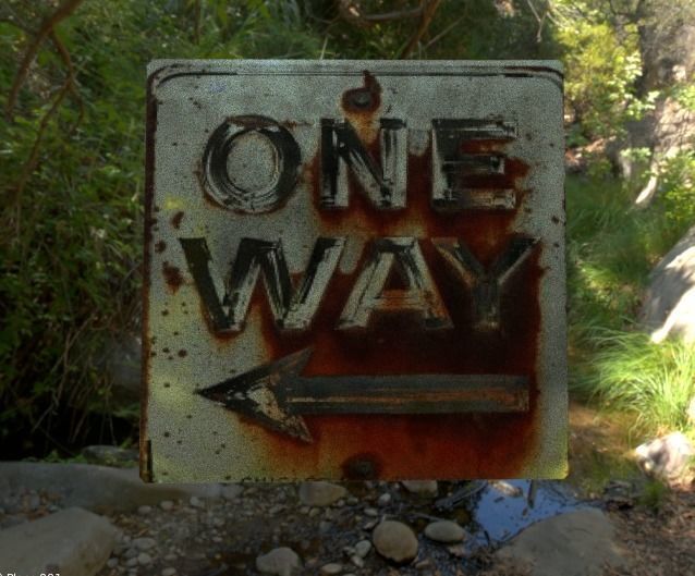 street sign PBR game ready Low-poly 3D model_4