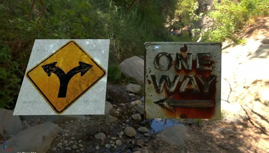 street sign PBR game ready Low-poly 3D model_0