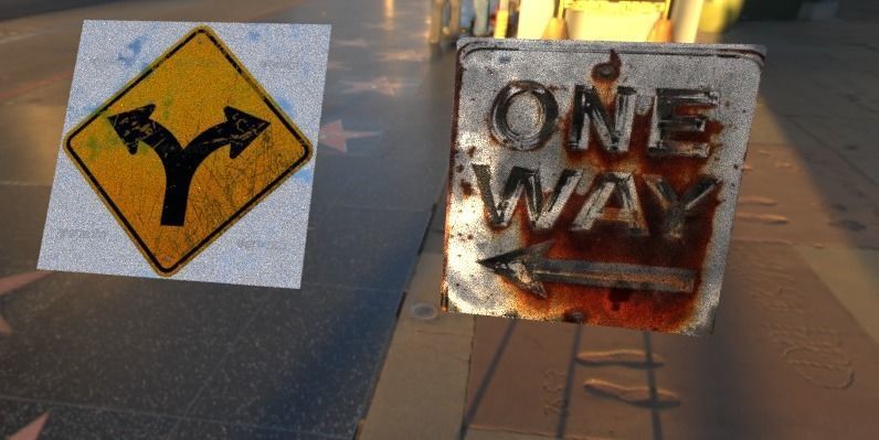 street sign PBR game ready Low-poly 3D model_3