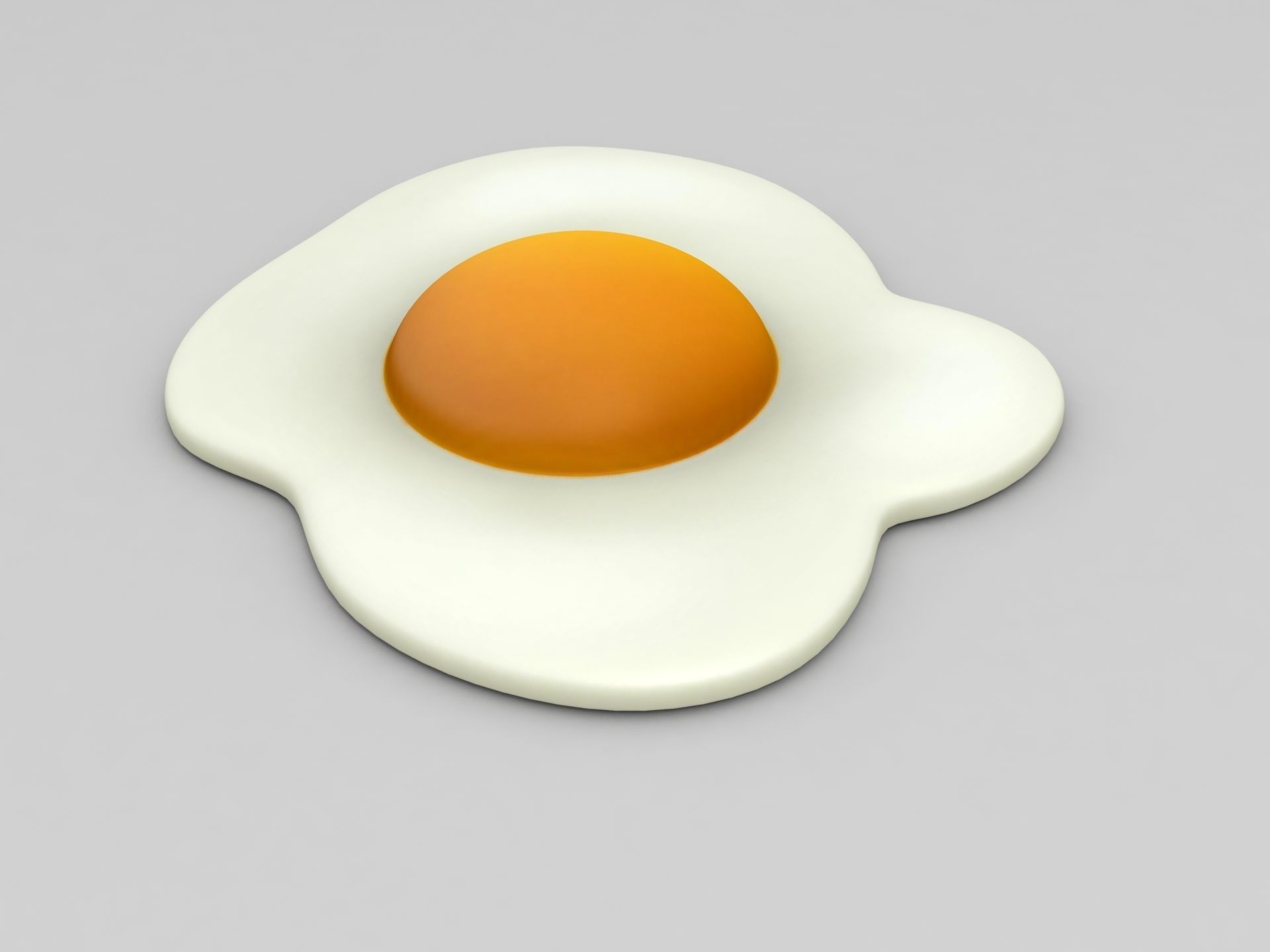Fried Egg 3D model_2