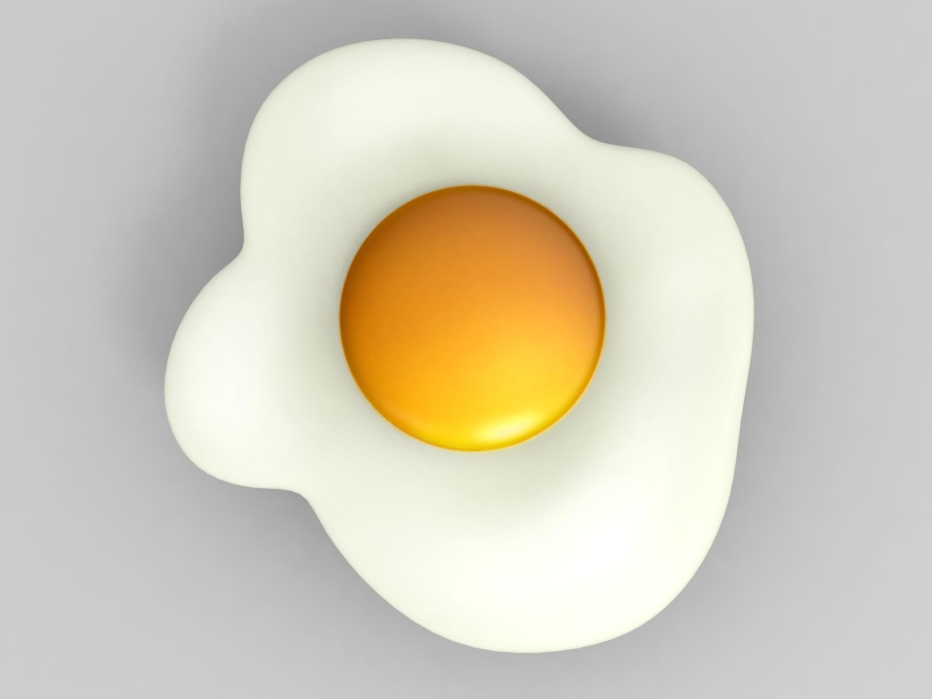 Fried Egg 3D model_4