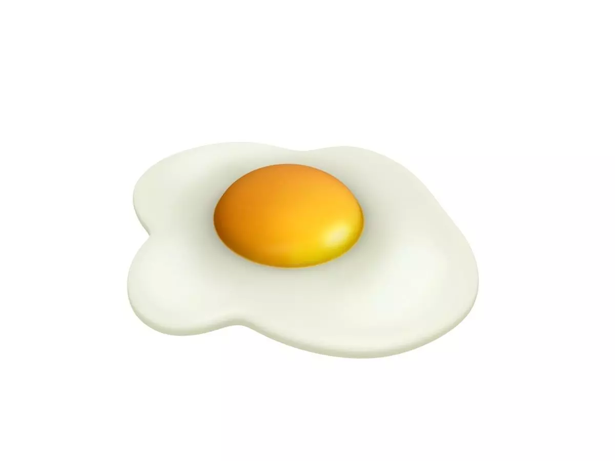 Fried Egg 3D model_0